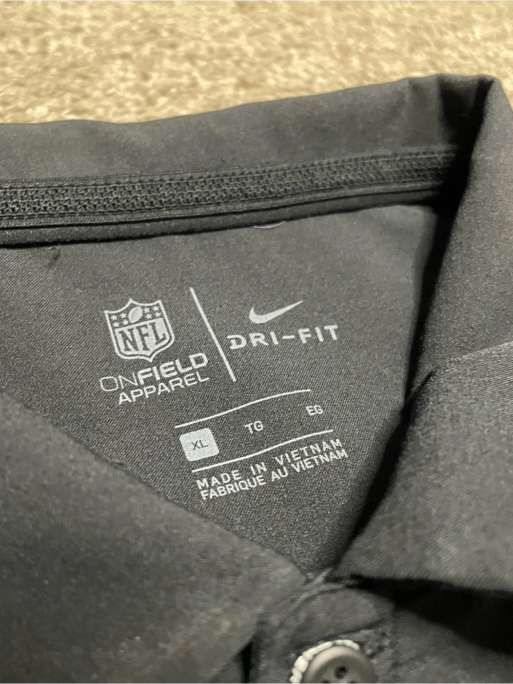 Nike NFL Panthers On Field Polo Men’s XL